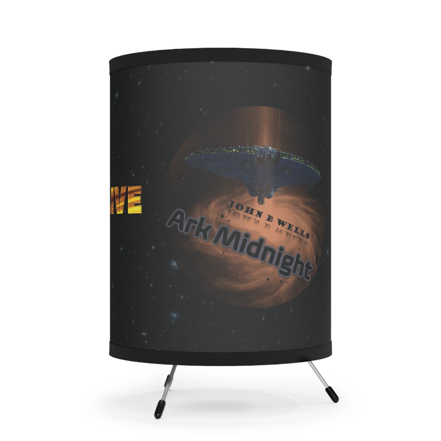 Ark Midnight Live Tripod Lamp - Unique High-Res Printed Shade for Show-Time