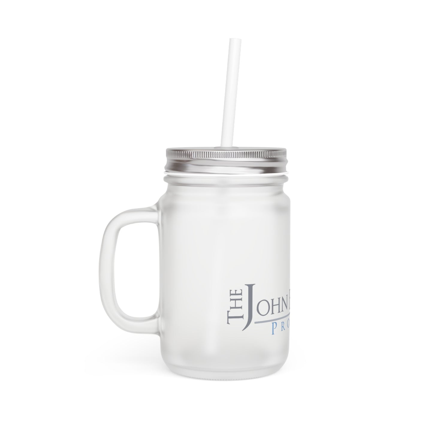 John B Wells Mason Jar with Straw