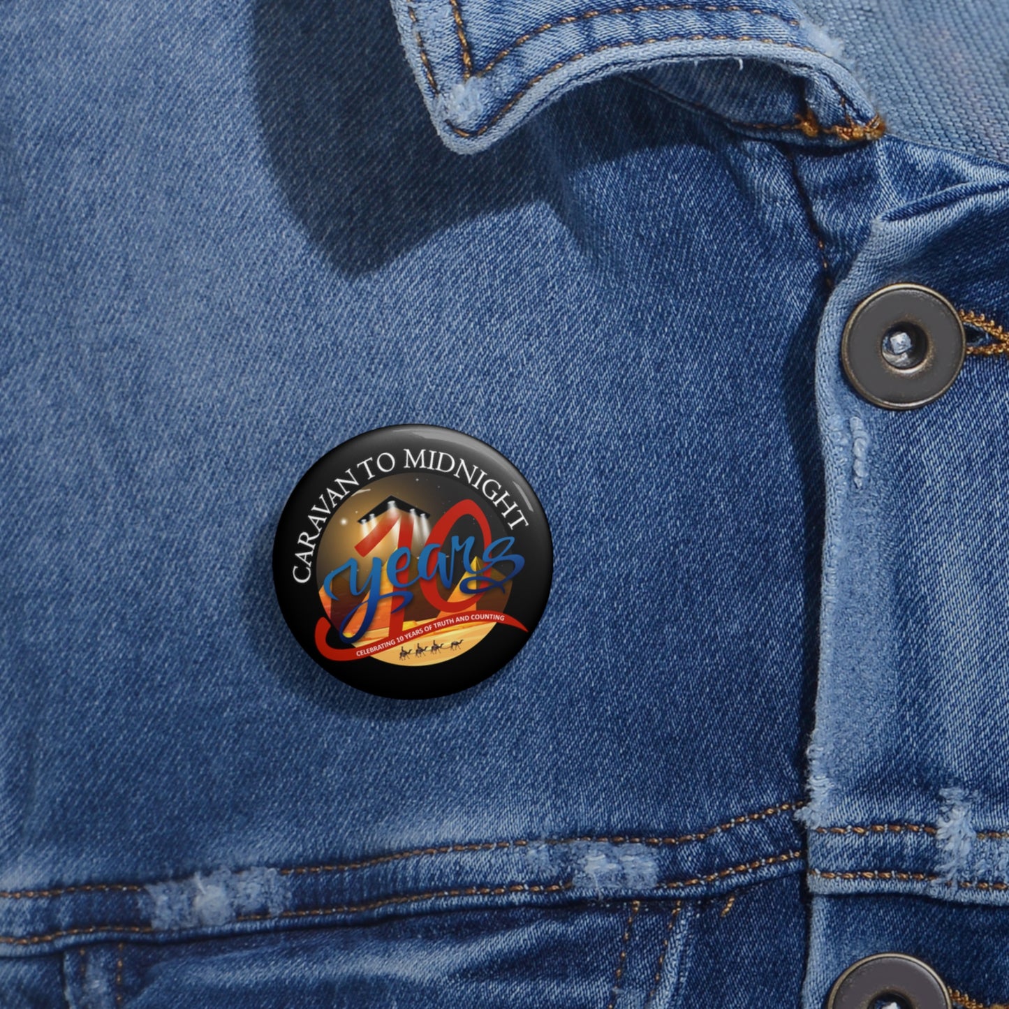 CTM 10 Years Celebration Custom Pin Buttons