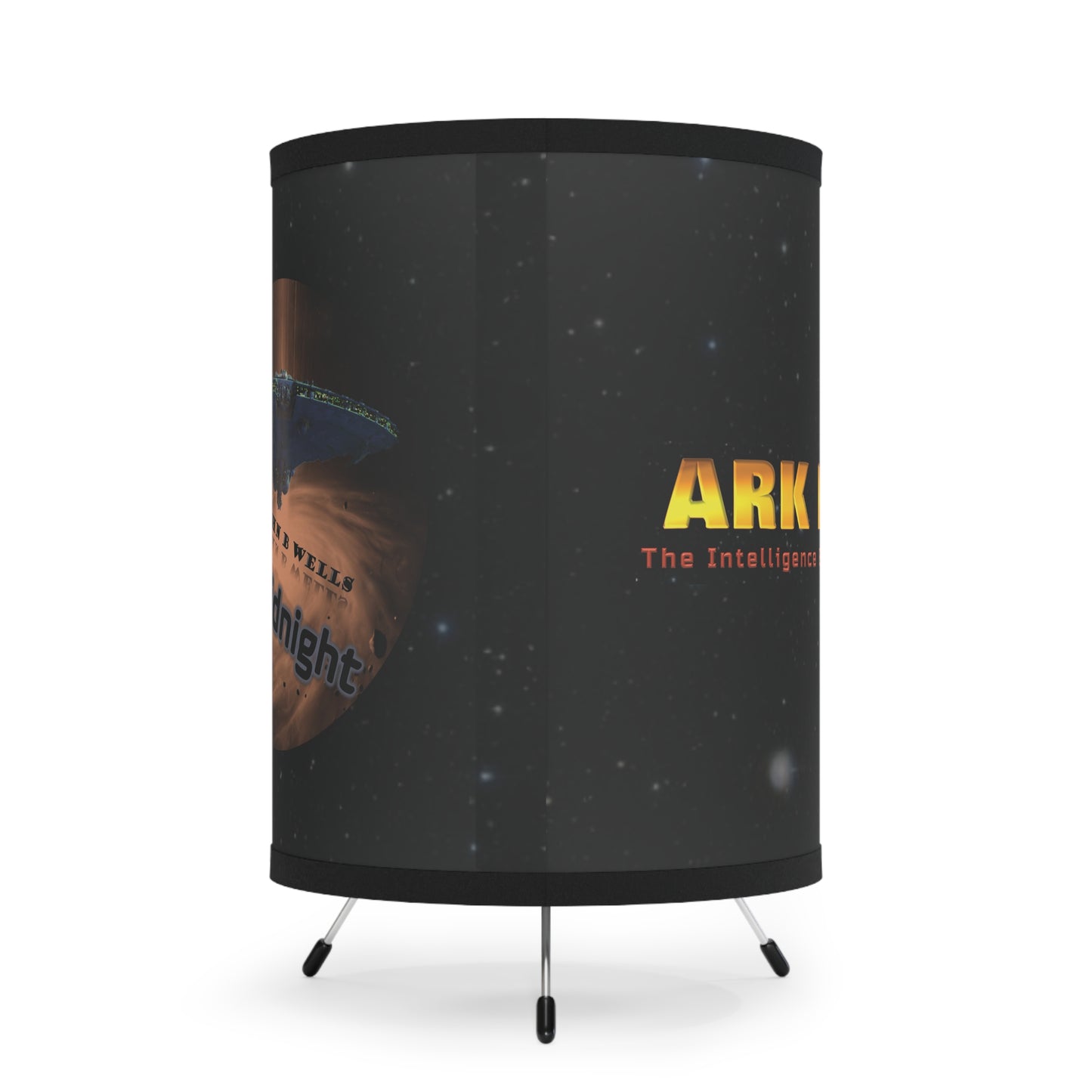 Ark Midnight Live Tripod Lamp - Unique High-Res Printed Shade for Show-Time