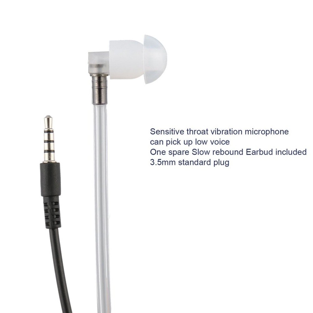 Anti-Radiation Earphone 3.5mm Air Acoustic Tube Earpiece Stereo Earphone with Microphone for Smart Mobile Phone