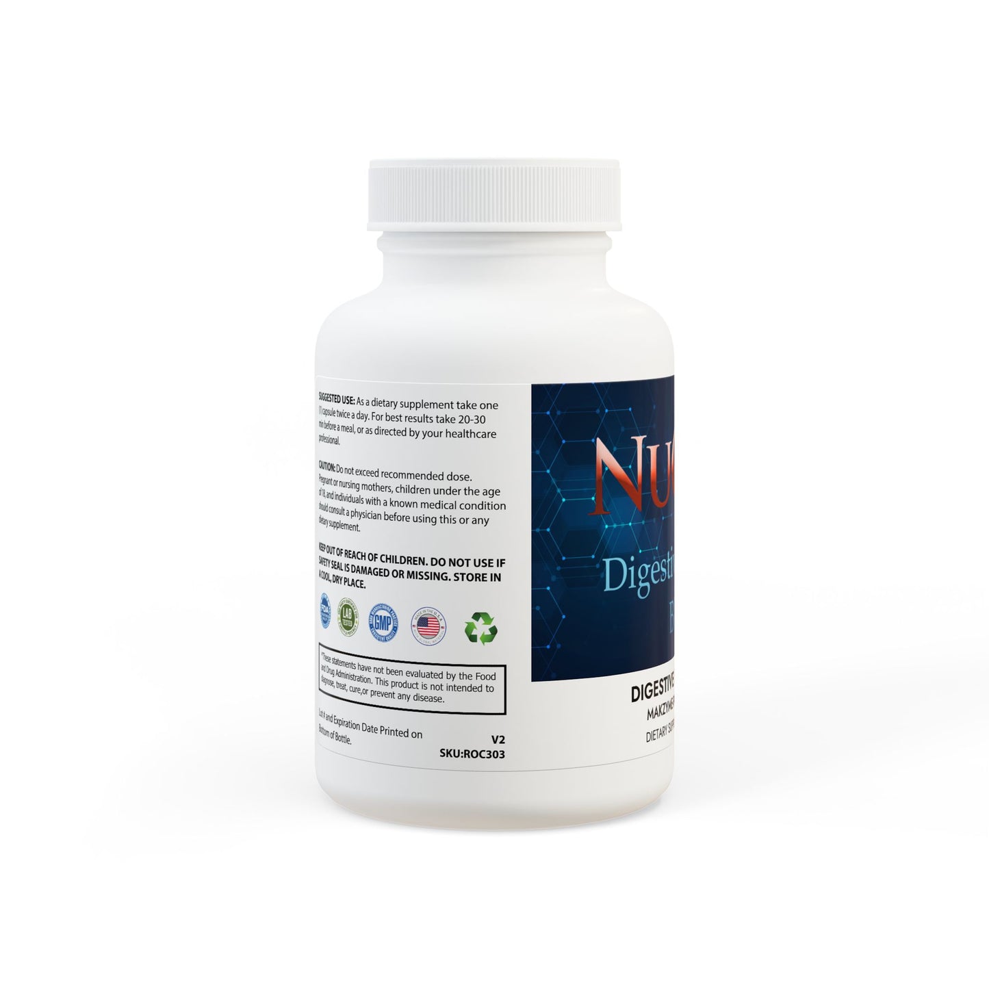 NuQleo Digestive Enzyme Blend Supplement (60 Capsules)