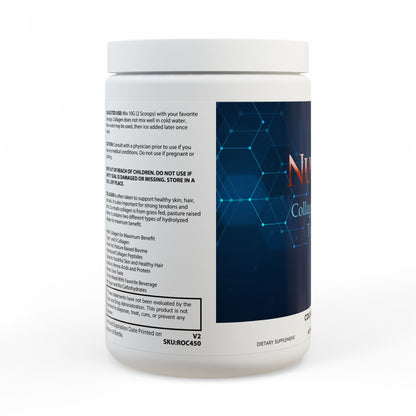 NuQleo Collagen Peptides Type I & III Supplement (350g, 12.3oz)