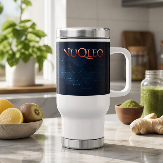 NuQleo Stainless Steel Travel Mug with Handle, 14oz