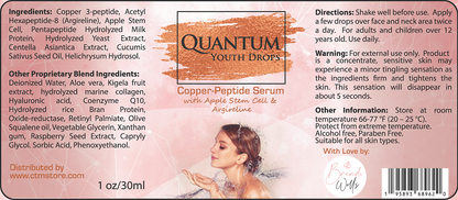 Copper Peptide Serum - Quantum Youth Drops - with love, by Brendi Wells